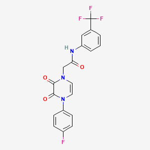 2-[4-(4-fluorophenyl)-2,3-dioxopyrazin-1-yl]-N-[3-(trifluoromethyl)phenyl]acetamide