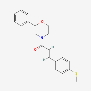 molecular formula C20H21NO2S B2569871 (E)-3-(4-(methylthio)phenyl)-1-(2-phenylmorpholino)prop-2-en-1-one CAS No. 1798404-64-4