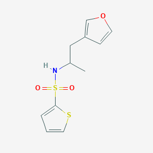 molecular formula C11H13NO3S2 B2569873 N-(1-(呋喃-3-基)丙-2-基)噻吩-2-磺酰胺 CAS No. 1798542-95-6
