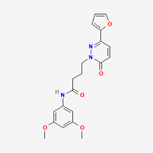 molecular formula C20H21N3O5 B2569874 N-(3,5-dimethoxyphenyl)-4-(3-(furan-2-yl)-6-oxopyridazin-1(6H)-yl)butanamide CAS No. 1021106-03-5
