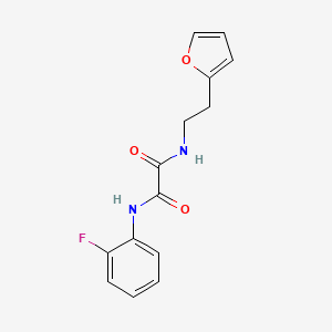 B2569879 N'-(2-fluorophenyl)-N-[2-(furan-2-yl)ethyl]oxamide CAS No. 898356-38-2