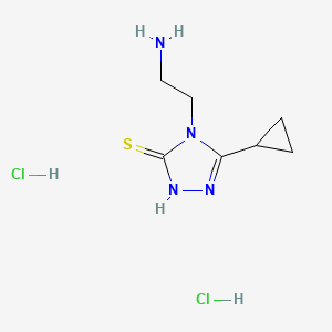 4-(2-aminoethyl)-5-cyclopropyl-4H-1,2,4-triazole-3-thiol dihydrochloride