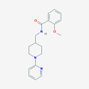 molecular formula C19H23N3O2 B2569885 2-甲氧基-N-((1-(吡啶-2-基)哌啶-4-基)甲基)苯甲酰胺 CAS No. 1235625-31-6