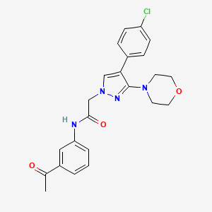 N-(3-acetylphenyl)-2-(4-(4-chlorophenyl)-3-morpholino-1H-pyrazol-1-yl)acetamide