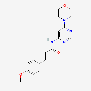 molecular formula C18H22N4O3 B2569892 3-(4-甲氧基苯基)-N-(6-吗啉代嘧啶-4-基)丙酰胺 CAS No. 1396811-52-1