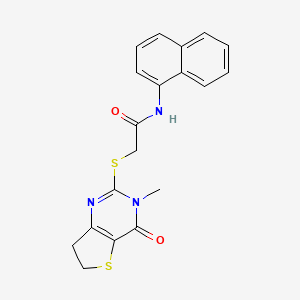 2-[(3-methyl-4-oxo-6,7-dihydrothieno[3,2-d]pyrimidin-2-yl)sulfanyl]-N-naphthalen-1-ylacetamide