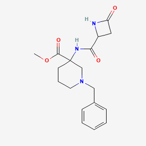 molecular formula C18H23N3O4 B2569895 Methyl 1-benzyl-3-(4-oxoazetidine-2-amido)piperidine-3-carboxylate CAS No. 2094125-69-4