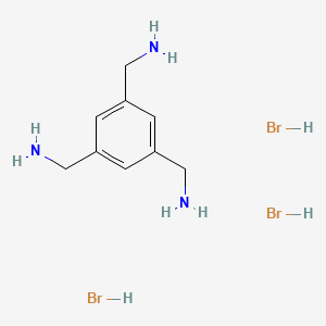 molecular formula C9H18Br3N3 B2569899 [3,5-Bis(aminomethyl)phenyl]methanamine trihydrobromide CAS No. 1864060-71-8