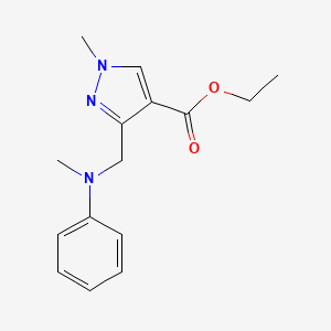 Ethyl 1-methyl-3-[(N-methylanilino)methyl]pyrazole-4-carboxylate