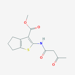 molecular formula C13H15NO4S B2569909 methyl 2-(3-oxobutanamido)-4H,5H,6H-cyclopenta[b]thiophene-3-carboxylate CAS No. 379242-90-7