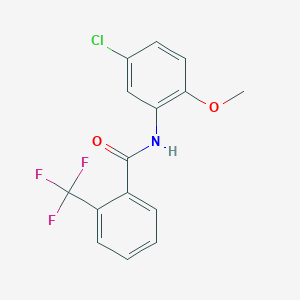 molecular formula C15H11ClF3NO2 B256991 N-(5-chloro-2-methoxyphenyl)-2-(trifluoromethyl)benzamide 