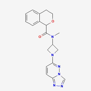 molecular formula C19H20N6O2 B2569914 N-methyl-N-(1-{[1,2,4]triazolo[4,3-b]pyridazin-6-yl}azetidin-3-yl)-3,4-dihydro-1H-2-benzopyran-1-carboxamide CAS No. 2200701-43-3