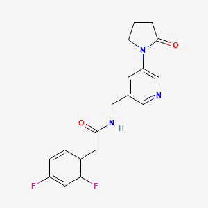 2-(2,4-difluorophenyl)-N-((5-(2-oxopyrrolidin-1-yl)pyridin-3-yl)methyl)acetamide