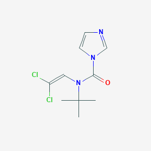 molecular formula C10H13Cl2N3O B2569929 N-(tert-butyl)-N-(2,2-dichlorovinyl)-1H-imidazole-1-carboxamide CAS No. 339369-82-3