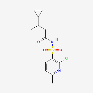 N-(2-Chloro-6-methylpyridin-3-yl)sulfonyl-3-cyclopropylbutanamide