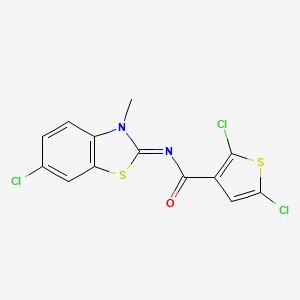 (Z)-2,5-dichloro-N-(6-chloro-3-methylbenzo[d]thiazol-2(3H)-ylidene)thiophene-3-carboxamide