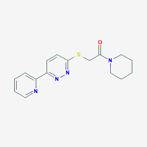 1-Piperidin-1-yl-2-(6-pyridin-2-ylpyridazin-3-yl)sulfanylethanone