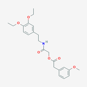 {[2-(3,4-Diethoxyphenyl)ethyl]carbamoyl}methyl 2-(3-methoxyphenyl)acetate