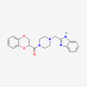 (4-((1H-benzo[d]imidazol-2-yl)methyl)piperazin-1-yl)(2,3-dihydrobenzo[b][1,4]dioxin-2-yl)methanone