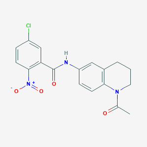 molecular formula C18H16ClN3O4 B2569956 N-(1-acetyl-1,2,3,4-tetrahydroquinolin-6-yl)-5-chloro-2-nitrobenzamide CAS No. 941986-28-3