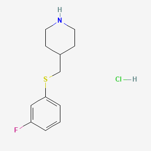 4-(((3-Fluorophenyl)thio)methyl)piperidine hydrochloride