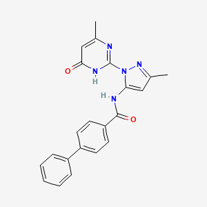 N-(3-methyl-1-(4-methyl-6-oxo-1,6-dihydropyrimidin-2-yl)-1H-pyrazol-5-yl)-[1,1'-biphenyl]-4-carboxamide