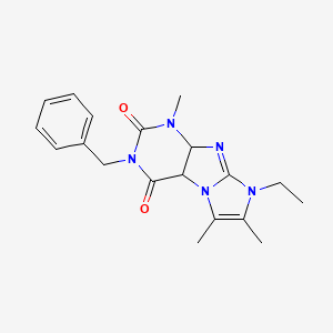molecular formula C19H21N5O2 B2569978 3-benzyl-8-ethyl-1,6,7-trimethyl-1H,2H,3H,4H,8H-imidazo[1,2-g]purine-2,4-dione CAS No. 878721-22-3