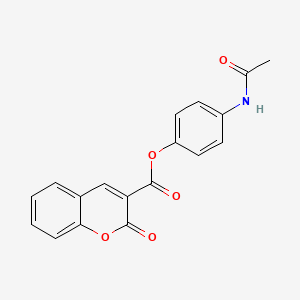 molecular formula C18H13NO5 B2569979 4-乙酰氨基苯基 2-氧代-2H-色烯-3-羧酸酯 CAS No. 324066-12-8