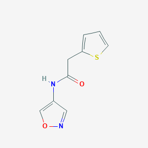 molecular formula C9H8N2O2S B2569980 N-(isoxazol-4-yl)-2-(thiophen-2-yl)acetamide CAS No. 1396850-44-4