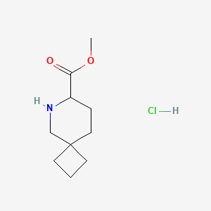molecular formula C10H18ClNO2 B2569983 6-氮杂螺[3.5]壬烷-7-甲酸甲酯盐酸盐 CAS No. 2230803-01-5