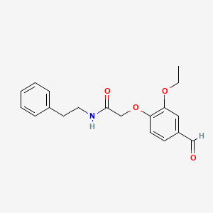 molecular formula C19H21NO4 B2569986 2-(2-ethoxy-4-formylphenoxy)-N-(2-phenylethyl)acetamide CAS No. 692280-93-6