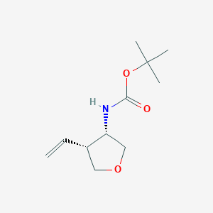 molecular formula C11H19NO3 B2569990 Tert-butyl N-[(3S,4R)-4-ethenyloxolan-3-yl]carbamate CAS No. 1310708-58-7