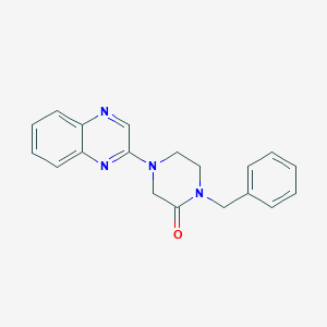 molecular formula C19H18N4O B2569995 1-Benzyl-4-quinoxalin-2-ylpiperazin-2-one CAS No. 2415565-91-0