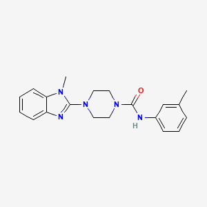 4-(1-methyl-1H-benzo[d]imidazol-2-yl)-N-(m-tolyl)piperazine-1-carboxamide