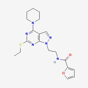 N-(2-(6-(ethylthio)-4-(piperidin-1-yl)-1H-pyrazolo[3,4-d]pyrimidin-1-yl)ethyl)furan-2-carboxamide