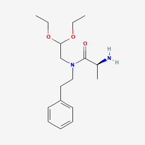 molecular formula C17H28N2O3 B2570004 (2S)-2-Amino-N-(2,2-diethoxyethyl)-N-(2-phenylethyl)-propanamide CAS No. 1222068-58-7