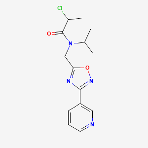 2-Chloro-N-propan-2-yl-N-[(3-pyridin-3-yl-1,2,4-oxadiazol-5-yl)methyl]propanamide