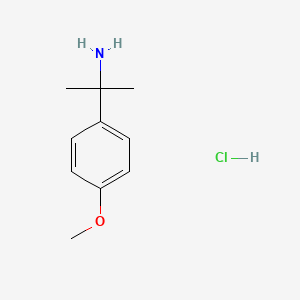 molecular formula C10H16ClNO B2570010 2-(4-Methoxyphenyl)propan-2-amine hydrochloride CAS No. 1185579-44-5; 30568-44-6