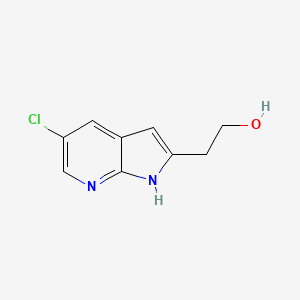 molecular formula C9H9ClN2O B2570016 2-{5-氯-1H-吡咯并[2,3-b]吡啶-2-基}乙醇 CAS No. 2126177-41-9