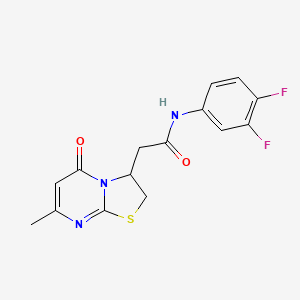 N-(3,4-difluorophenyl)-2-(7-methyl-5-oxo-3,5-dihydro-2H-thiazolo[3,2-a]pyrimidin-3-yl)acetamide