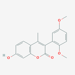 molecular formula C18H16O5 B2570040 3-(2,5-Dimethoxyphenyl)-7-hydroxy-4-methylchromen-2-one CAS No. 548764-45-0