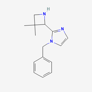 molecular formula C15H19N3 B2570042 1-benzyl-2-(3,3-dimethylazetidin-2-yl)-1H-imidazole CAS No. 2095410-96-9