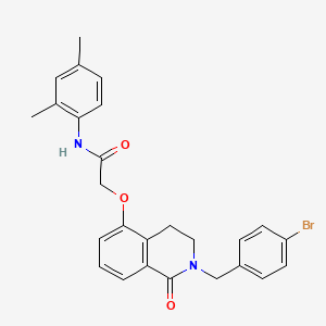 molecular formula C26H25BrN2O3 B2570048 2-((2-(4-bromobenzyl)-1-oxo-1,2,3,4-tetrahydroisoquinolin-5-yl)oxy)-N-(2,4-dimethylphenyl)acetamide CAS No. 850904-38-0