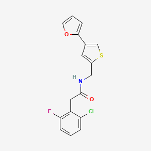 2-(2-chloro-6-fluorophenyl)-N-{[4-(furan-2-yl)thiophen-2-yl]methyl}acetamide