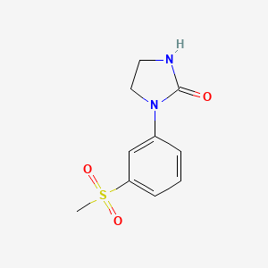 molecular formula C10H12N2O3S B2570056 1-[3-(methylsulfonyl)phenyl]tetrahydro-2H-imidazol-2-one CAS No. 1092346-63-8