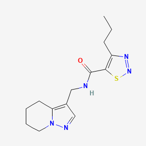 molecular formula C14H19N5OS B2570057 4-丙基-N-((4,5,6,7-四氢吡唑并[1,5-a]吡啶-3-基)甲基)-1,2,3-噻二唑-5-甲酰胺 CAS No. 2034337-00-1