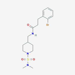3-(2-bromophenyl)-N-{[1-(dimethylsulfamoyl)piperidin-4-yl]methyl}propanamide