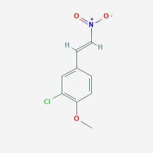 molecular formula C9H8ClNO3 B2570073 2-Chloro-1-methoxy-4-(2-nitroethenyl)benzene CAS No. 154455-59-1