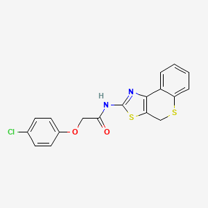 molecular formula C18H13ClN2O2S2 B2570076 2-(4-chlorophenoxy)-N-(4H-thiochromeno[4,3-d]thiazol-2-yl)acetamide CAS No. 681232-43-9