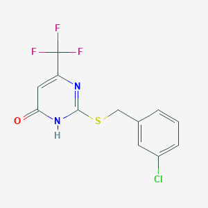 2-((3-chlorobenzyl)thio)-6-(trifluoromethyl)pyrimidin-4(3H)-one